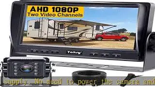 Yakry RV Backup Camera HD 1080P 7 Inch Monitor Rear View Kit Truck Trailer 5th Wheel Camper High-Sp