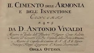 VIVALDI | Il Cimento... | Violin Concerto RV 332 in G minor, Op. 8 No. 8 | Original manuscript