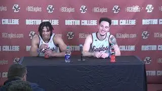 Men's Basketball - DeMarr Langford Jr. and Jaeden Zackery Postgame (vs. Holy Cross)