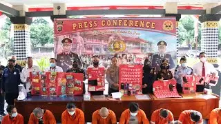 Polres Gianyar Berhasil Amankan 1,673,59 Gram Narkotika Hashish, Senin(8/8/2022)