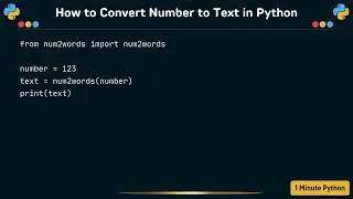 How to Convert Number to Text in Python