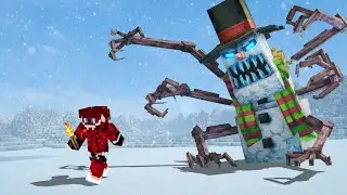 I'M RUNNING FROM THE SNOWMAN BOSS ☃️😱 - Minecraft Horror MOD ITA