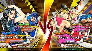Jojo EOH Yukako and Koichi vs Jolyne and Anasui