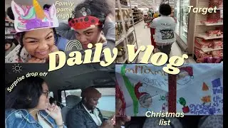 Daily vlog : Making Christmas lists, Surprising the grandparents, Family game night!