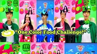 Reacting to GREEN vs PINK vs BLUE Color Food Mukbang 🤯 | Funny Reaction Video