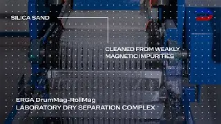 Cleaning of silica sand on the laboratory dry separation complex ERGA DrumMag-RollMag