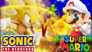 Super Sonic Vs Fire Mario!!