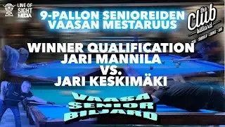 JARI MANNILA VS JARI KESKIM&Auml;KI 9 Pallon senioreiden avoin vaasanmestaruus WINNER QUALIFICATION