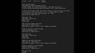 Terminal Review Of Rock Paper Scissor