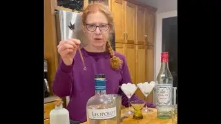 Marilee makes a martini.