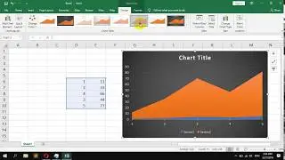 How to create a 2D Area Chart in Microsoft Excel