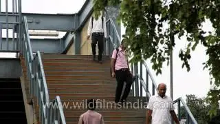 Foot over-bridge at Chhatarpur Metro Station