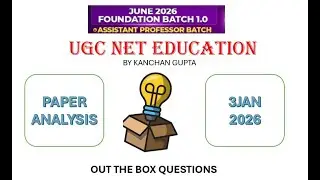 OUT OF THE BOX QUESTIONS #PAPER ANALYSIS #3JAN 2026 UGC net education #education#ugcneteducation