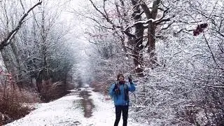 Heide, Germany | First snow of the year | Walk within the snowfall, Cinematic view, Dji osmo pocket.
