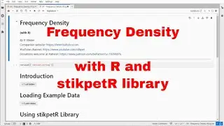 R - Frequency Density with stikpetR