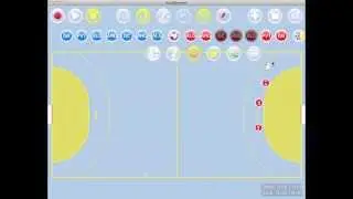 Handball 3D Defense 3 x 3 exercise Tactic3D software