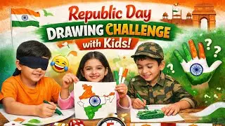 Republic Day Special |Drawing Competition at Toy Shop|Bachhe ne banaya Indian Flag 🇮🇳 |