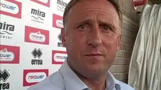 Cheltenham Town manager Mark Yates after the 3-0 home defeat by Accrington Stanley