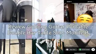 Review GoPong GoBar Portable Double Bar Table Set - Mobile Bartender Station for Events - Includes C