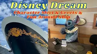 Disney Dream Ship Day 2 Part 1 | Enchanted Garden Breakfast | Characters Meet and Greet  & More