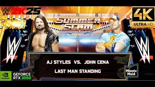 JOHN CENA VS AJ STYLES | LAST MAN STANDING MATCH | SUMMER SLAM