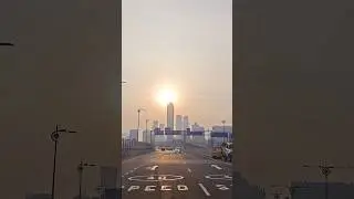 Mumbai Trans Harbour Link Driving Experience During Sunset 😍 Atal Setu 🔥#shorts #atalsetu #viral