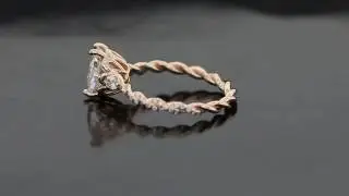 VG's Twist Style Oval Rose Gold Engagement Ring