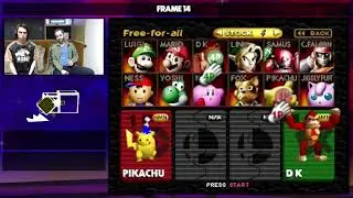 FRAME 14 Winners Quarter Finals etab (Pikachu) Vs. SuPeRbOoMfAn (DK/Donkey Kong) Smash 64 - SSB64