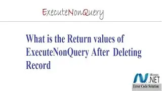 Return Value Execute Non Query After Deleting Record Asp net