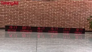 8 time zone display, programmble city name world clock