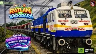 12954 August Kranti Rajdhani Express 🚆 | Superfast Rajdhani Run | Open Rails LIVE