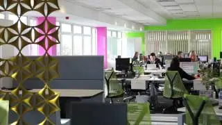 Large open-plan office and funky breakout space installed without disruption to day-to-day business