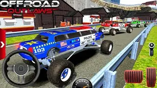 Police Mega Monster Long Cars Xtreme Multiplayer Driver #1-Car Extreme Offroad Gameplay.