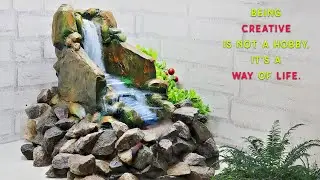Awesome Beautiful Making Indoor Tabletop Waterfall Fountain | Best Handmade Indoor Water Fountains