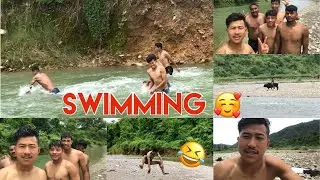 Swimming Vlog🥰 || Kanxi Vai Ko Gau Tira|| @himalsunari8021 , Bibash Ale , Ashok , Prem Kumal , madam …