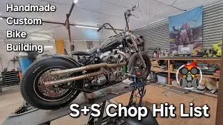 S+S Harley Chop Forward Mounts and More! #Chopper #Handmade #bike #lathe