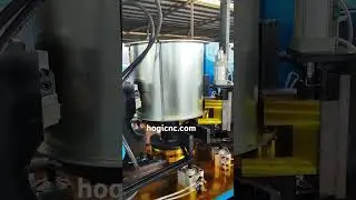 Hogi Automatic Hydraulic Flanging and Punching machine for ventilation duct fan chimney pipe flange