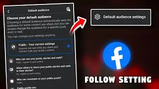 Facebook Default Audience Setting || Public &bull; Your Current Setting #facebook