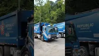 Republic Services garbage trucks in Carnegie PA.