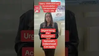 ACCOUNTANT JOB # SALARY : 2000 - 2500 AED + ACC + TR + FOOD + VISA # DUBAI JOBS # APPLY NOW !!