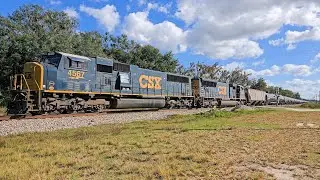 Almost Missed It! CSX B828 with Dual SD70s | Incredible Horn Show | Dade City 12/22/25