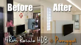 Before & After | Video Tour | Punggol 4Rm Resale HDB Edgedale Plains (Last)) | Proj Makeover Series)