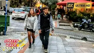 🇹🇷 Walking tour in Istanbul | Moda Neighborhood Evening Tour January 2025 | 4K UHD 60 FPS