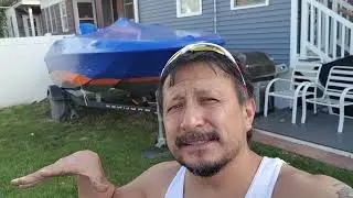 Storing a run about boat trailer outdoors for the winter