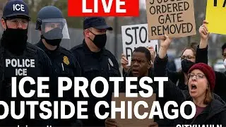 🔴 ICE Protest Broadwiew IL, Outside Chicago &mdash; Judge Orders Gate Removed | CityHauln