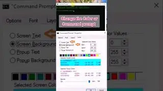 Change the Color of the Command Prompt Window #shorts #viral