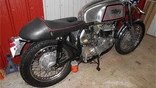 1964 Triton cafe racer walk around and cold start.