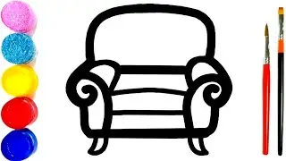 Sofa Drawing, Painting and Coloring for Kids & toddlers| Easy and Simple Drawing for kids