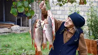 УЛОВ БАБУШКИ КАРПА И ТРАДИЦИОННОЕ ПРИГОТОВЛЕНИЕ КАРПА БУГЛАМА