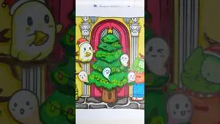 Color With Me: Adorable Holiday Ghosts | Spooky Christmas Coloring Book  #coloringbook
